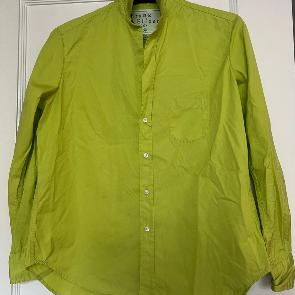 Frank & Eileen Women's Lime Button Down Shirt
